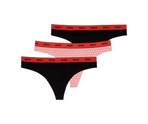 Hugo Design 10272521 Red Thong 3 Units Black,Pink S Woman