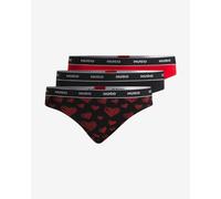 HUGO Design Thong black red (3 pack) - XL
