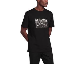 HUGO Dikems Car Interior Graphic Relaxed Fit T-Shirt, Black, Size M, Men Black
