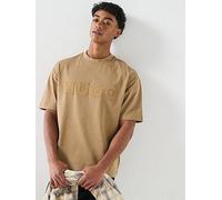 HUGO Dinkee Tonal Logo Oversize Fit T-Shirt, Beige, Size S, Men Beige