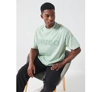 HUGO Dinkee Tonal Logo Oversize Fit T-Shirt, Green, Size L, Men Green