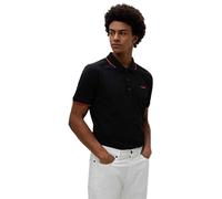 HUGO Stretch-cotton slim-fit polo shirt with contrast trims - Style Dinoso222, 50467344 Black S