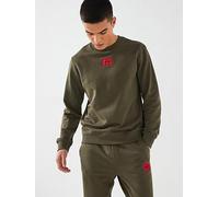 HUGO for man. 50447964 Sweatshirt Diragol green (L), Casual, Cotton