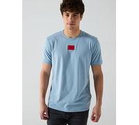 HUGO Diragolino Red Patch Logo T-Shirt-Blue - Open Blue, Open Blue, Size M, Men Open Blue
