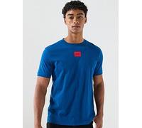 HUGO Diragolino212 Centre Patch Logo T-Shirt, Bright Blue, Size Xl, Men Bright Blue