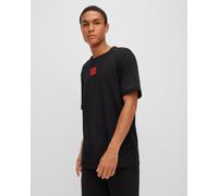 HUGO Mens Diragolino212 Cotton T-Shirt with red Logo Label
