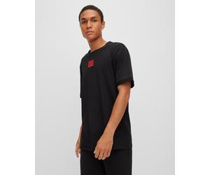 Hugo Diragolino212 Label Logo Mens T-Shirt NOS - Black - Size Medium