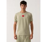 HUGO Diragolino212 Label Logo Mens T-Shirt - Open Green 391 - Open Green 391 - M