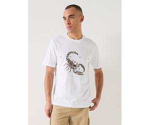 HUGO Discorb Scorpion Print T-Shirt, White, Size L, Men White