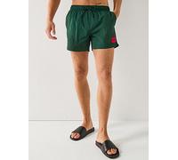 HUGO Dominica Swim Shorts, Dark Green, Size M, Men Dark Green