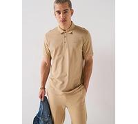 HUGO Donos222 Regular Fit Left Chest Logo Polo Shirt, Beige, Size 2Xl, Men Beige