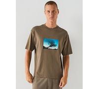 HUGO Dorizon Oversize Fit T-Shirt, Grey, Size L, Men Grey