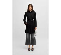 HUGO Double-breasted regular-fit trench coat in cotton - Style Makares-1, 50533902 Black 12