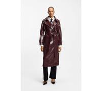 HUGO Double-breasted trench coat in faux leather - Style Misando-1, 50554264 Bordeaux