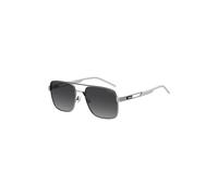 HUGO Double-bridge sunglasses in stainless steel with rubber logo - Style HG 1384/SR81579O, 58610183 Grey pcs.