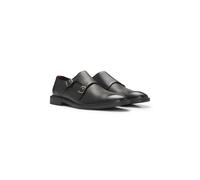 HUGO Double-monk shoes in grained leather - Style Gryff_Monk_grlt, 50536180 Black 11.5