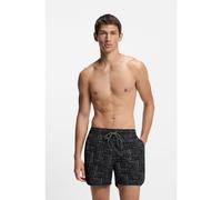 HUGO Drawcord swim shorts with all-over print - Style RIK, 50533795 Grey S