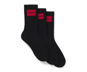 HUGO Dreierpack Kurze Socken Mit Rotem Logo-label