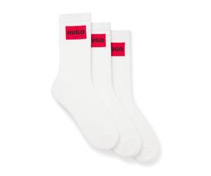 HUGO Dreierpack Kurze Socken Mit Rotem Logo-label