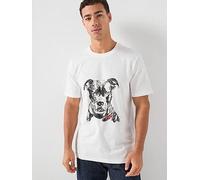 HUGO Dubrox Dog Graphic Regular Fit T-Shirt, White, Size M, Men White