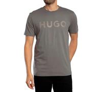 Hugo Men's T-Shirt Dulivio, Dark Grey Graphic Cotton Jersey, M