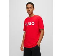 HUGO Men's T-Shirt, Modern, Open Pink693, L