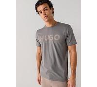 HUGO Dulivio Regular Fit Large Logo T-Shirt, Dark Grey, Size L, Men Dark Grey