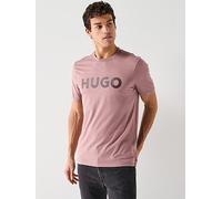 HUGO Dulivio Regular Fit Large Logo T-Shirt, Pink, Size M, Men Pink