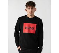 HUGO Duragol222 Large Label Logo Mens Sweatshirt - Black 001 - Black 001 - L
