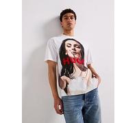HUGO Duwedie Relaxed Smoking Woman Graphic T-Shirt - White, White, Size M, Men White