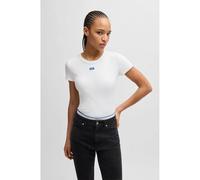 Hugo Easy 10257055 Blue Short Sleeve T-shirt White XS Woman