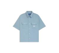 HUGO Oversized-fit shirt in cotton twill - Style Ekyno, 50517871 Light Blue M