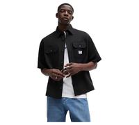 Hugo Ekyno 10260730 Blue Short Sleeve Shirt Black L Man