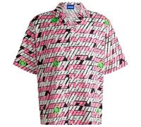 HUGO Relaxed-fit shirt in printed cotton poplin - Style Eligino, 50539126 Black Patterned M