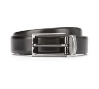 Hugo Belt Elvio-U Reversible Leather Polished Gunmetal Hardware 100 cm Black Men
