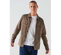 HUGO Epoldo Oversized Fit Canvas Overshirt, Khaki, Size Xl, Men Khaki