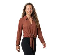 Hugo Errika 10260682 Red Long Sleeve Blouse Brown 34 Woman