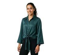Hugo Errika 10260682 Red Long Sleeve Blouse Green 38 Woman