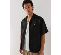 HUGO Espino Oversize Fit Short Sleeve Shirt, Black, Size Xl, Men Black