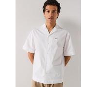 HUGO Espino Oversize Fit Short Sleeve Shirt, White, Size Xl, Men White