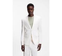 HUGO Extra-slim-fit blazer in stretch-cotton seersucker - Style Arti253X, 50559693 White 40R