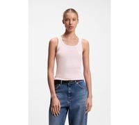 HUGO Extra-slim-fit tank top with puff-print logo - Style Damatank_B_1, 50572293 light pink M