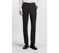 HUGO Extra-slim-fit trousers in pinstripe stretch poplin - Style Hesten253X, 50546670 Dark Grey 36R