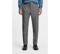 HUGO Extra-slim-fit trousers in virgin-wool dobby - Style Hesten261F1X, 50555239 Grey 28R