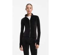 HUGO Extra-slim-fit zip-through top in stretch velvet - Style Dygym_B, 50568278 Black XS