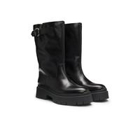 HUGO Faux-leather biker boots with buckle detail - Style Kris_BkBoot_BROM, 50552735 Black 8