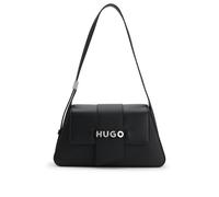 HUGO Faux-leather shoulder bag with logo hardware - Style Mel 2.0 Sh. Bag Flap, 50541806 Black pcs.