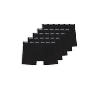 HUGO Five-pack of stretch-cotton trunks with logo waistbands - Style TRUNK FIVE PACK, 50493840 Black L