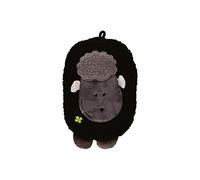 Hugo Frosch Children's Eco Hot Water Bottle 0.8 L with Fleece Cover "Lamb" Black