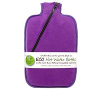 Hugo Frosch Hot Water Bottle with Softshell Cover and Insulating Zip, Berry, One Size